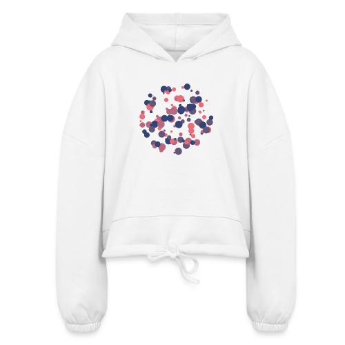 abstract circles pattern - Women’s Cropped Hoodie