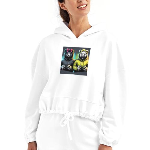 Gamer Bears - Women’s Cropped Hoodie