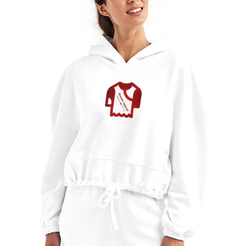 Kenada Logo white spray - Women’s Cropped Hoodie