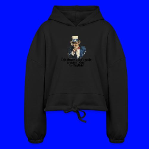 Uncle Sam - Finger - Women’s Cropped Hoodie