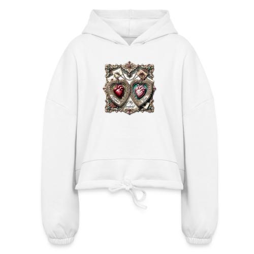 Keeper of My Deepest Love Victorian Locket T-Shirt - Women’s Cropped Hoodie
