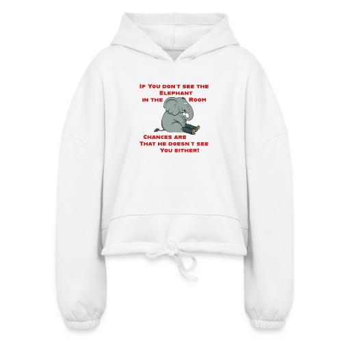 Elephant in the Room Meme - Women’s Cropped Hoodie