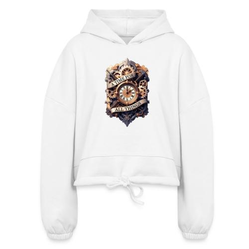 Ornate Clockwork T-Shirt - Women’s Cropped Hoodie