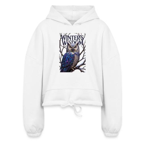 Crystalized Forest Owl T-Shirt - Women’s Cropped Hoodie