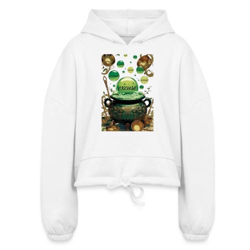 Emerald Excuses Cauldron Graphic Tee - Women’s Cropped Hoodie