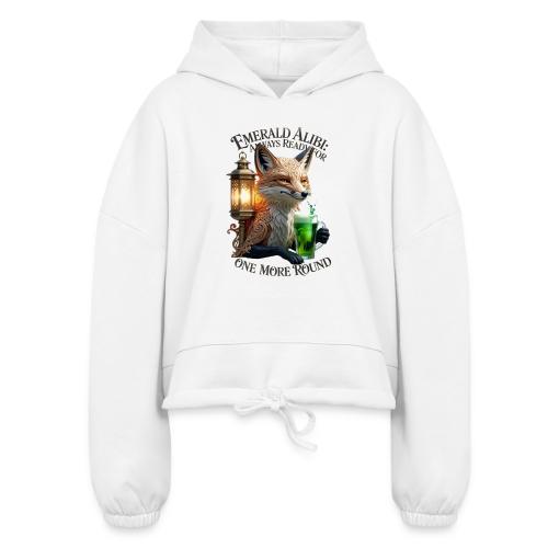 Emerald Alibi Fox Graphic Tee - Women’s Cropped Hoodie