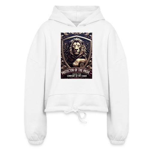 Lion King T Shirt, Funny Low-Effort Father Gift - Women’s Cropped Hoodie