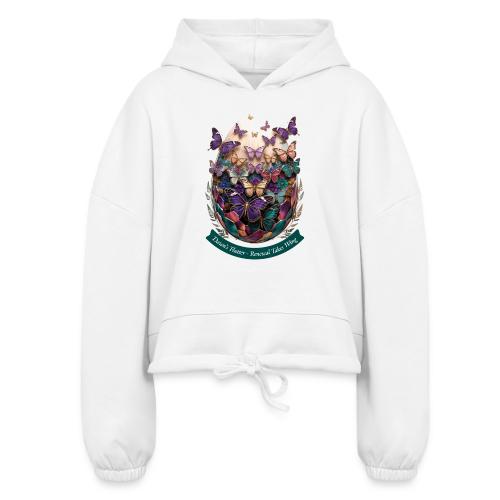 Easter Dawn's Flutter Butterfly T Shirt, Gift - Women’s Cropped Hoodie
