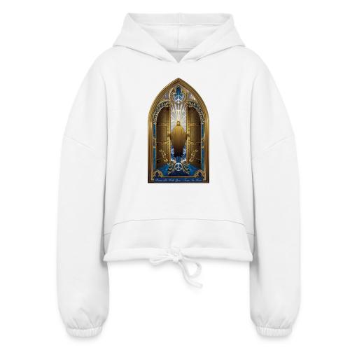 Easter Peace Be With You Locked Doors T Shirt,Gift - Women’s Cropped Hoodie