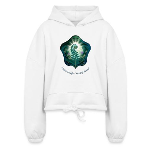 Easter Unfurl in Light Resurrection T Shirt, Gift - Women’s Cropped Hoodie