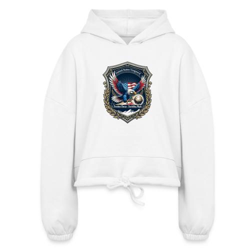 USA Eagle Vanguard T-Shirt,American Flag PrideGift - Women’s Cropped Hoodie