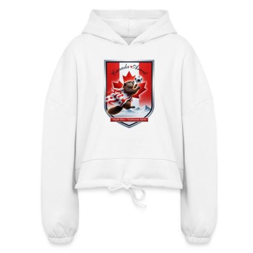 Canada Beaver Ascent T-Shirt, Canadian Pride Gift - Women’s Cropped Hoodie