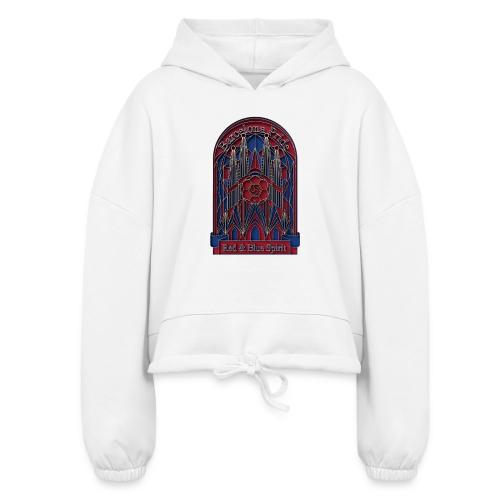 Barcelona Scarlet Pride T Shirt, Vibrant City Gift - Women’s Cropped Hoodie