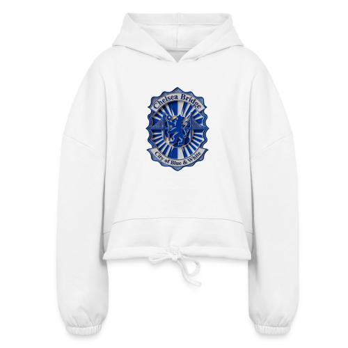 Chelsea Blue Bridge T Shirt, Soccer Fan Gift - Women’s Cropped Hoodie