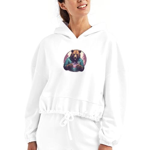 Magical Bear - Women’s Cropped Hoodie