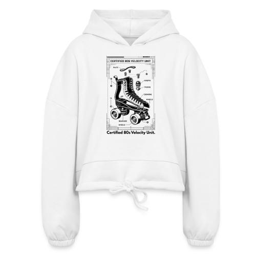 Retro Roller Skate T-Shirt - Women’s Cropped Hoodie