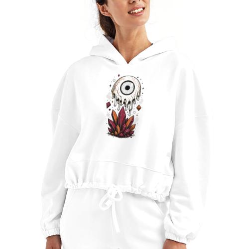 Melting Eyeball - Women’s Cropped Hoodie