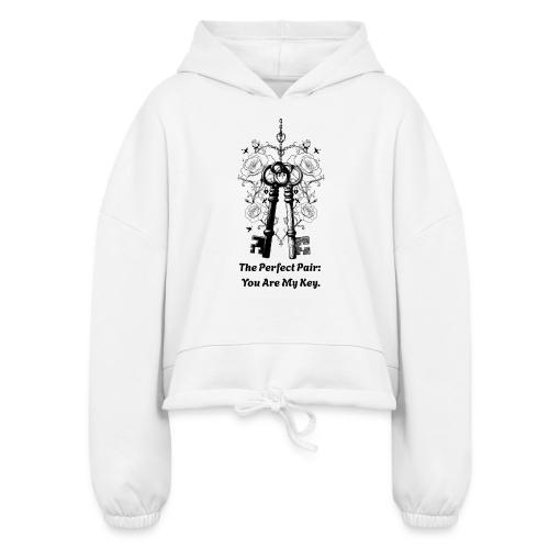 Valentine love keys - Women’s Cropped Hoodie