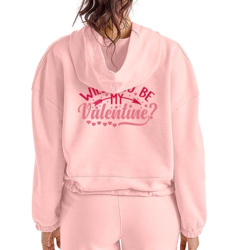 Will you be my Valentine #2 - Women’s Cropped Hoodie