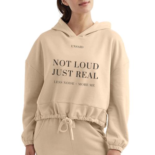 Women’s Minimal Streetwear “Not Loud Just Real” - Women’s Cropped Hoodie