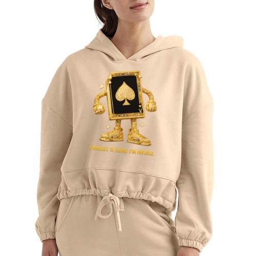 Forget A King I'm An Ace - Women’s Cropped Hoodie