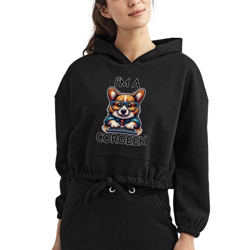 I'm A Corgeek - Women’s Cropped Hoodie