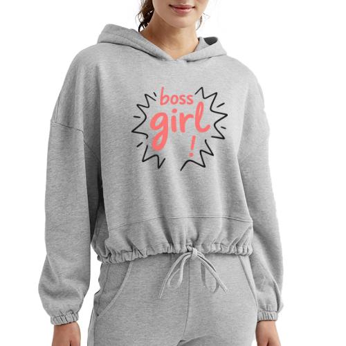 Boss Girl Bold Feminist Statement - Women’s Cropped Hoodie