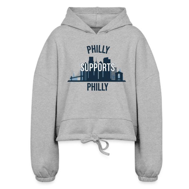Philly Supports Philly skyline blue transparentbg