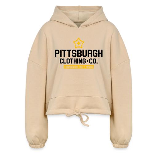 Founded on the 'F' Word Sticker - Women’s Cropped Hoodie