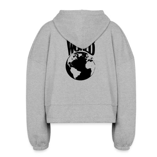 LS Swap the World (Front & Back) - Women’s Cropped Hoodie