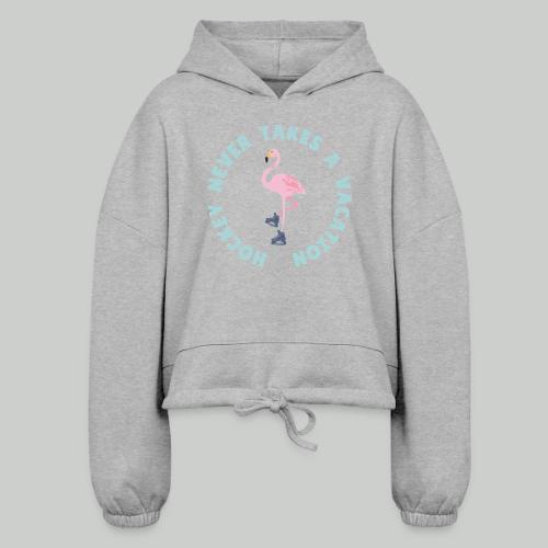 SUMMER HOCKEY FLAMINGO - Women’s Cropped Hoodie