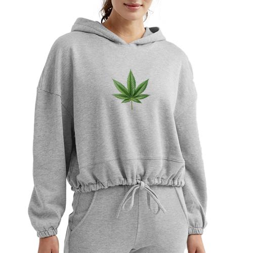 Cannabis Leaf - Women’s Cropped Hoodie