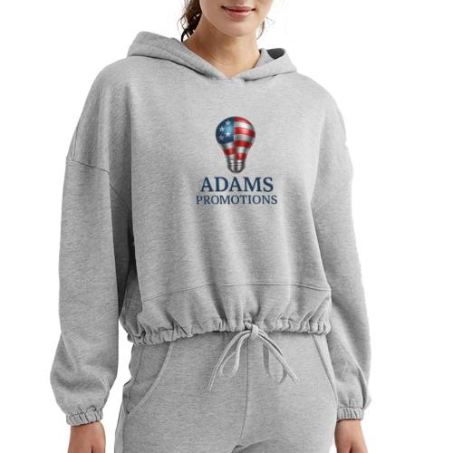 Adams promotions American flag metallic light bulb - Women’s Cropped Hoodie