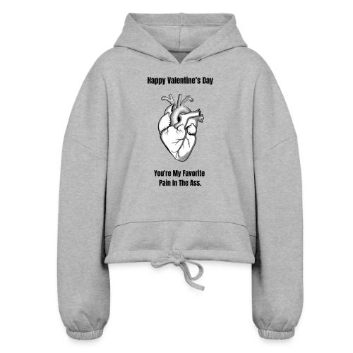 I'm Glad I Swiped Right T-Shirt | Funny Valentine - Women’s Cropped Hoodie