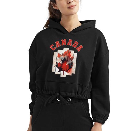 Heart of Canada Art - Women’s Cropped Hoodie