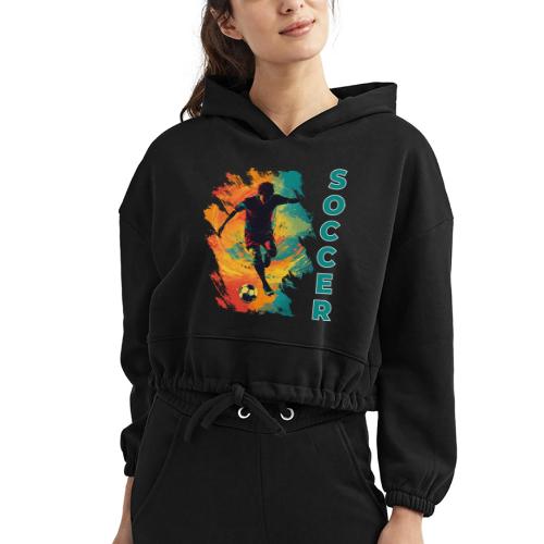 Soccer Hero Mode - Women’s Cropped Hoodie