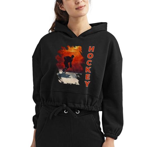 Hockey Vibes - Women’s Cropped Hoodie