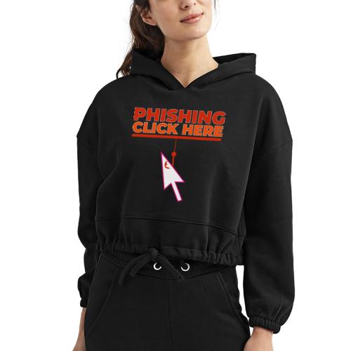 Phishing: Hooked by Deception - Women’s Cropped Hoodie
