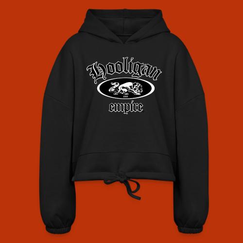 Hooligan Empire Lion Black - Women’s Cropped Hoodie