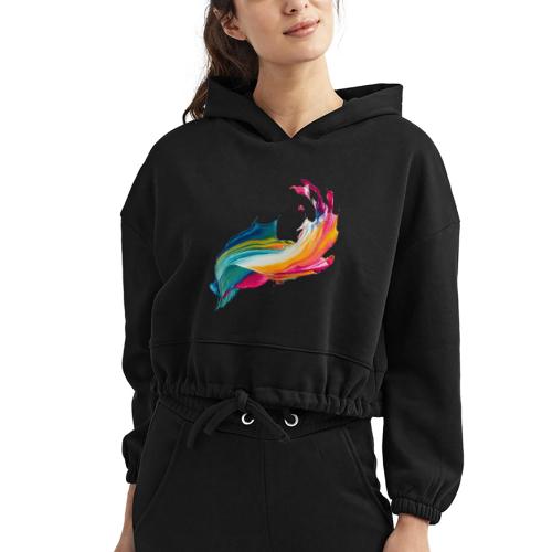 Spectrum Stream - Women’s Cropped Hoodie