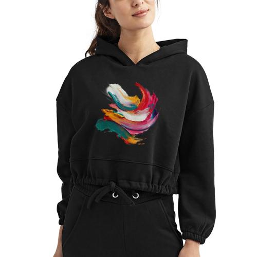 Colorful brushstrokes - Women’s Cropped Hoodie