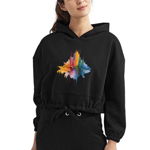 Impasto Spectrum - Women’s Cropped Hoodie