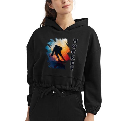 Hockey Moves - Women’s Cropped Hoodie