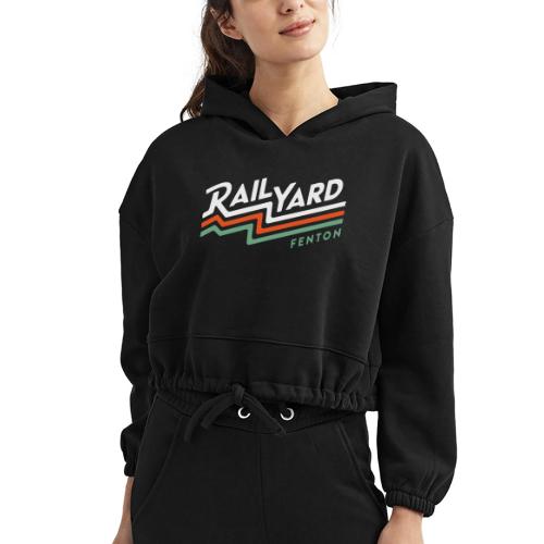 White/Color Railyard Logo - Women’s Cropped Hoodie