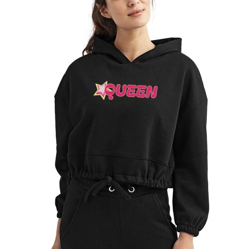queen high resolution logo transparent 1 - Women’s Cropped Hoodie