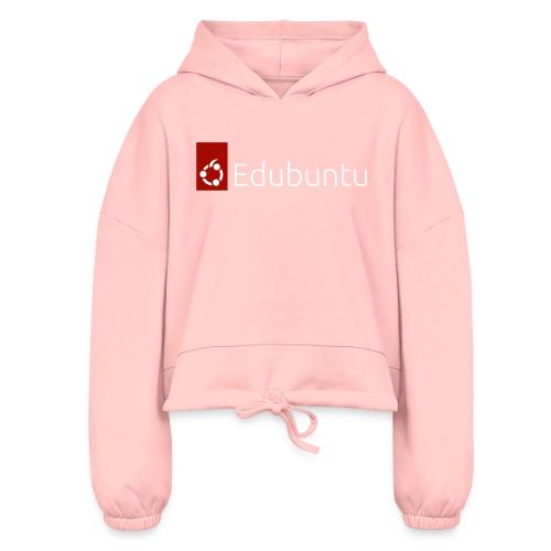 Edubuntu Logo 2023 - White - Women’s Cropped Hoodie