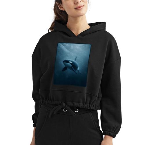 Orca Ocean Wildlife Design - Women’s Cropped Hoodie