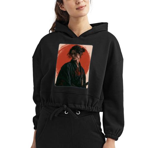 Samurai Beneath the Red Sun - Women’s Cropped Hoodie