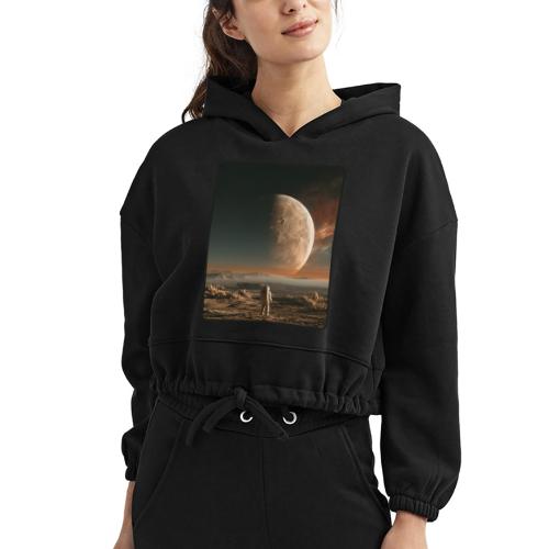 Astronaut on an Alien Moon - Women’s Cropped Hoodie