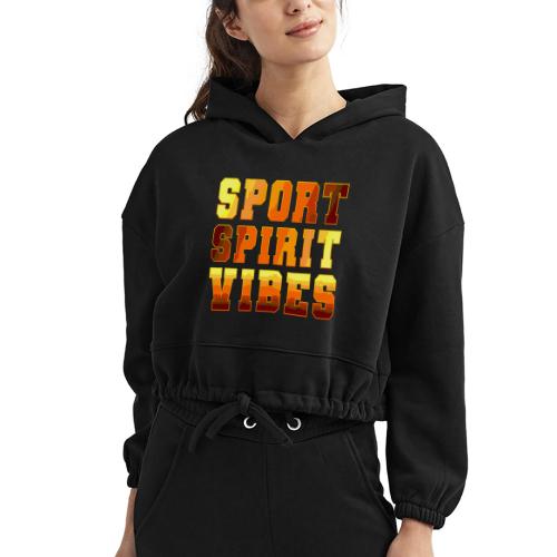 Sport Spirit Vibes Gradient - Women’s Cropped Hoodie